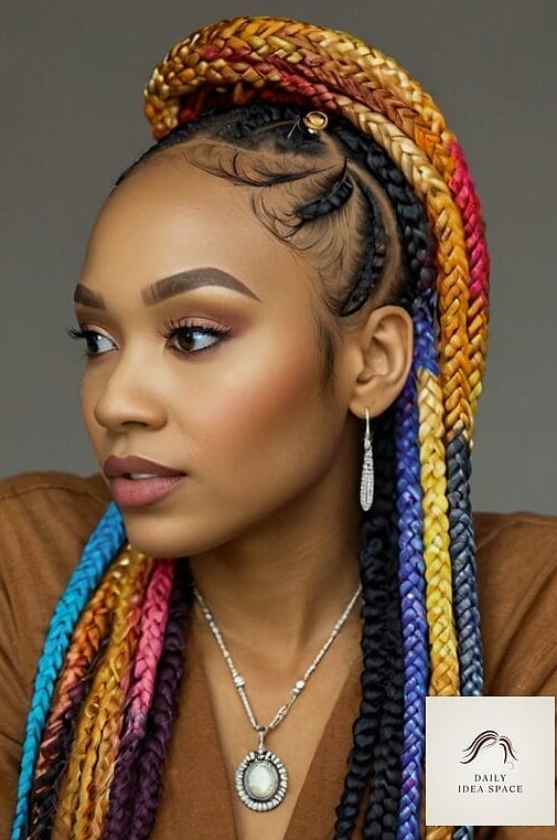 26 Fulani Braids Hairstyles Ideas That Are Gorgeous and So Inspiring 15 Colorful Fulani Braids