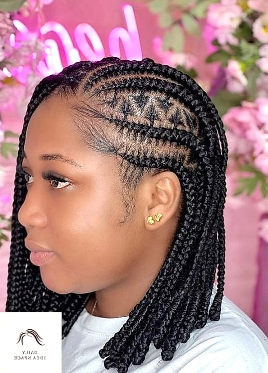 28 Braids For Black Women Looks You'll Want to Screenshot Immediately 25 Cornrow Braids With A Deep Side Part