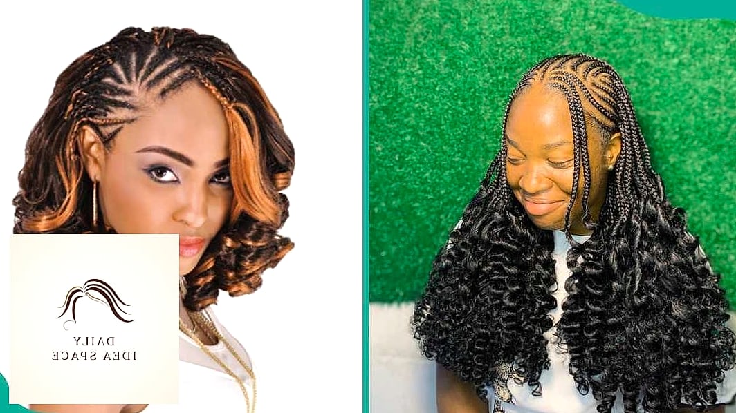 Cornrow to Pick and Drop Transition Braids