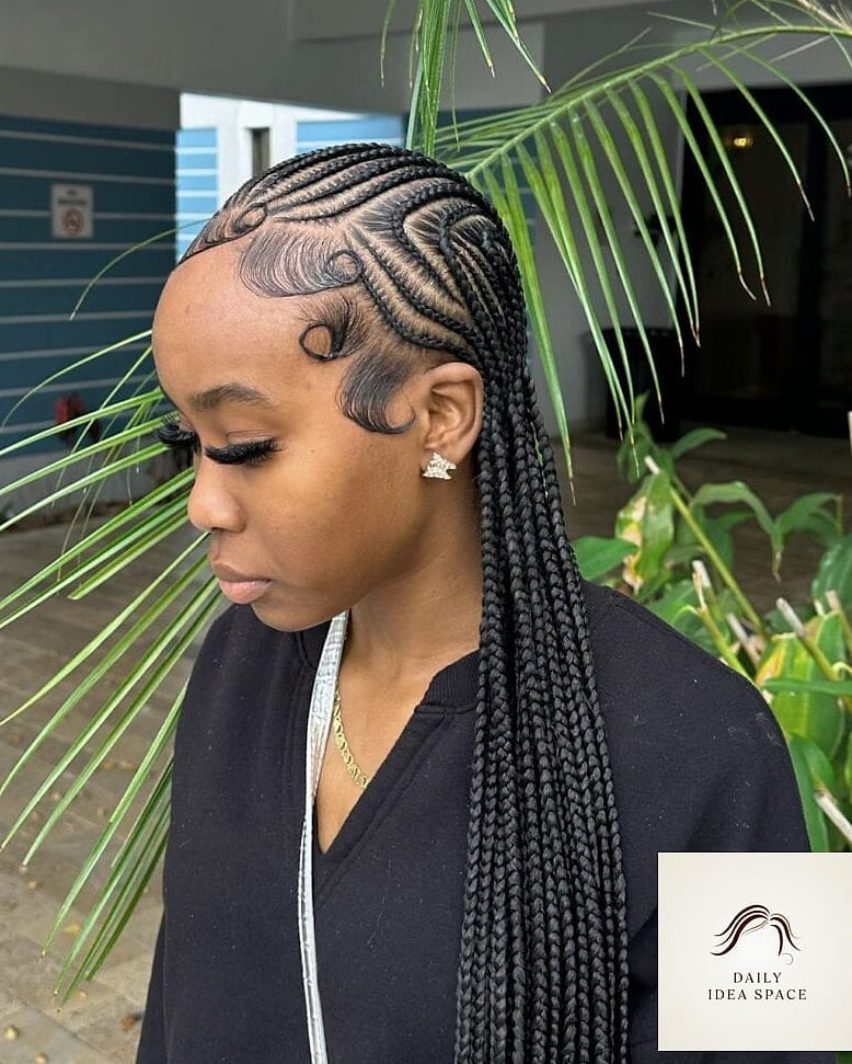 23 Big Cornrows Hairstyles Inspo Ideas Worth Pinning Immediately 21 Cornrows With An Asymmetrical Design