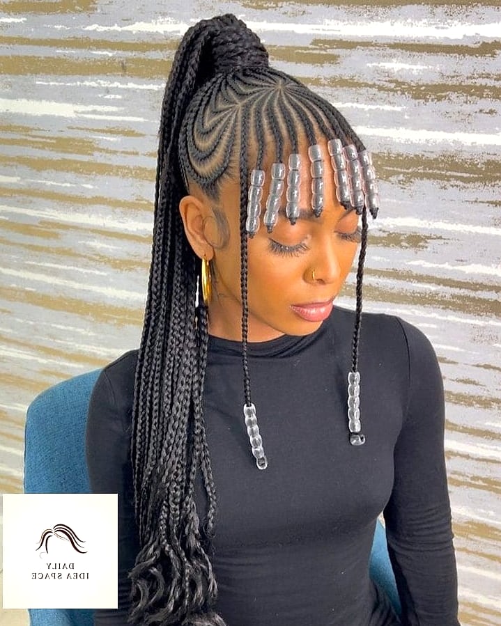 26 Cornrow Hairstyles For Black Women Ideas That Are Gorgeous and So Inspiring 24 Cornrows With a Bang