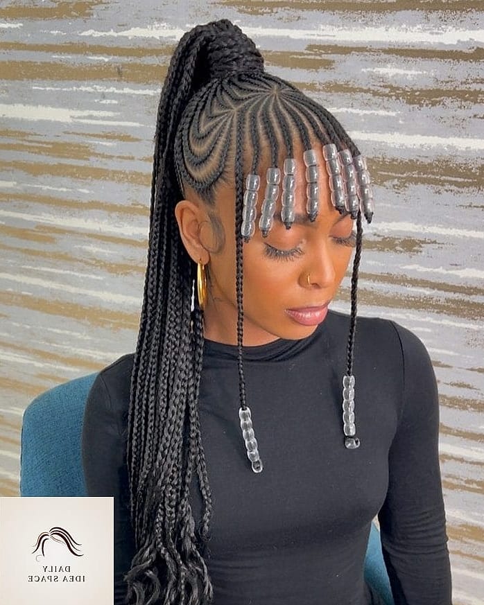Cornrows with a Bang