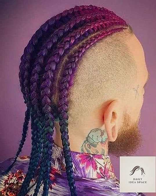 28 Cornrow Hairstyles For Men Looks You'll Want to Screenshot Immediately 23 Cornrows With Colored Tips
