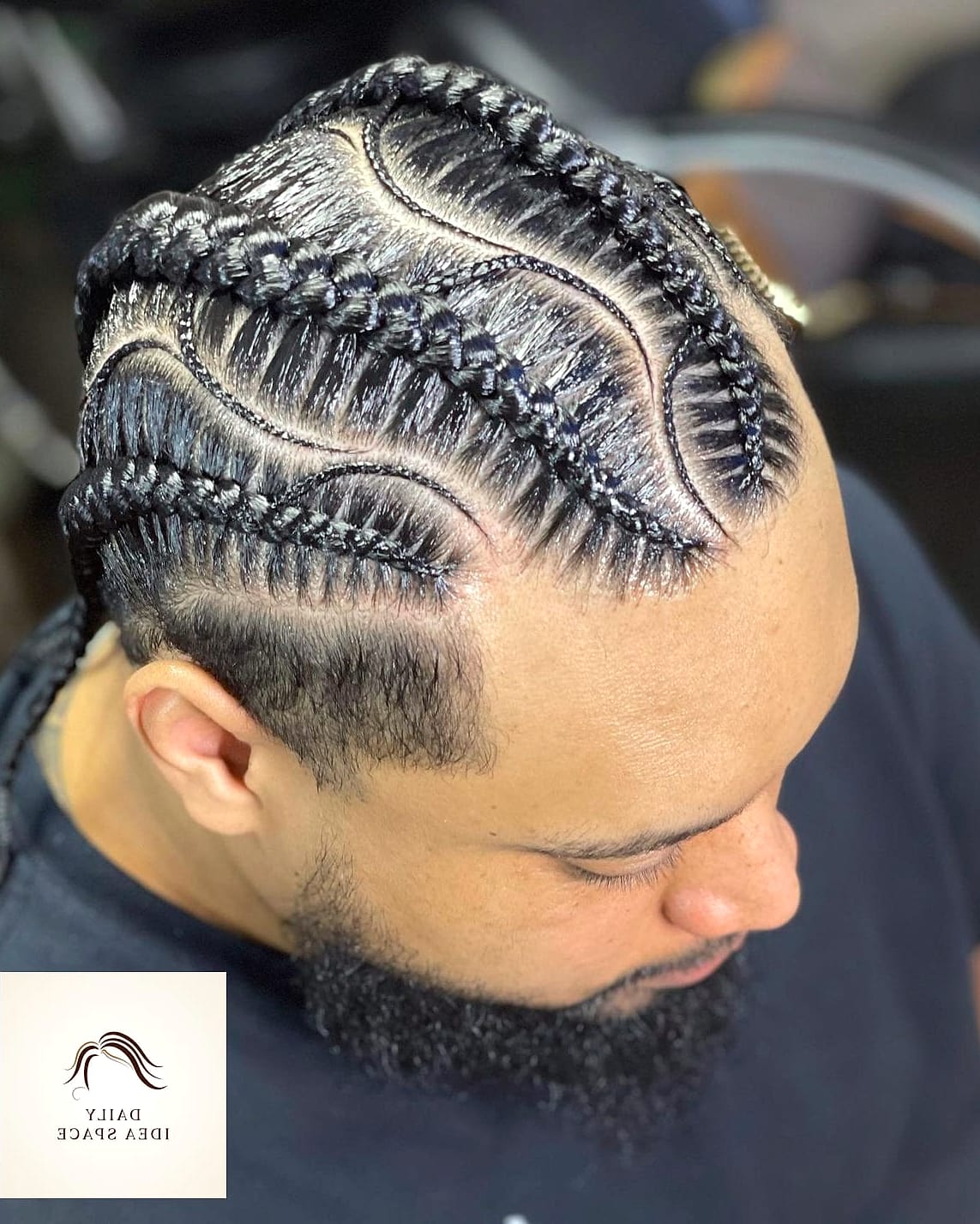 28 Cornrow Hairstyles For Men Looks You'll Want to Screenshot Immediately 8 Cornrows With Curly Ends