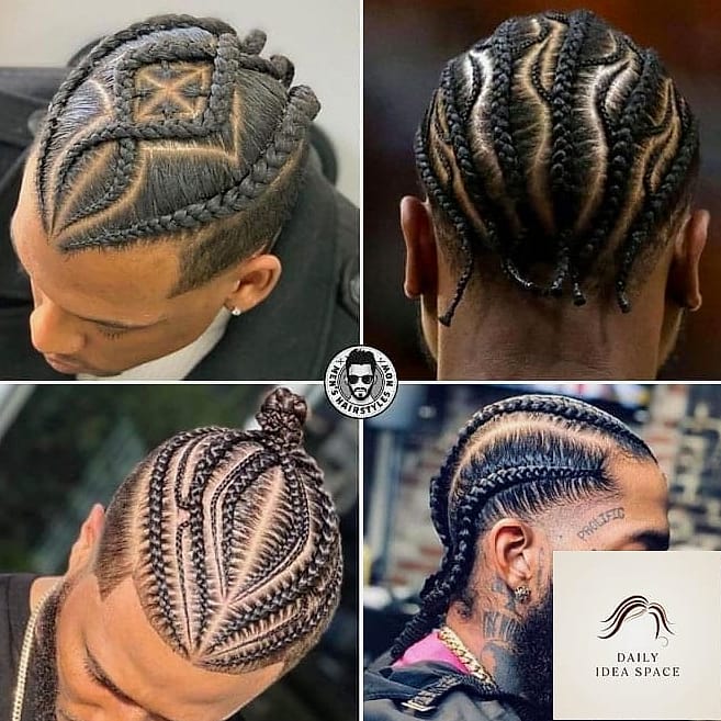 28 Cornrow Hairstyles For Men Looks You'll Want to Screenshot Immediately 10 Cornrows With a Design