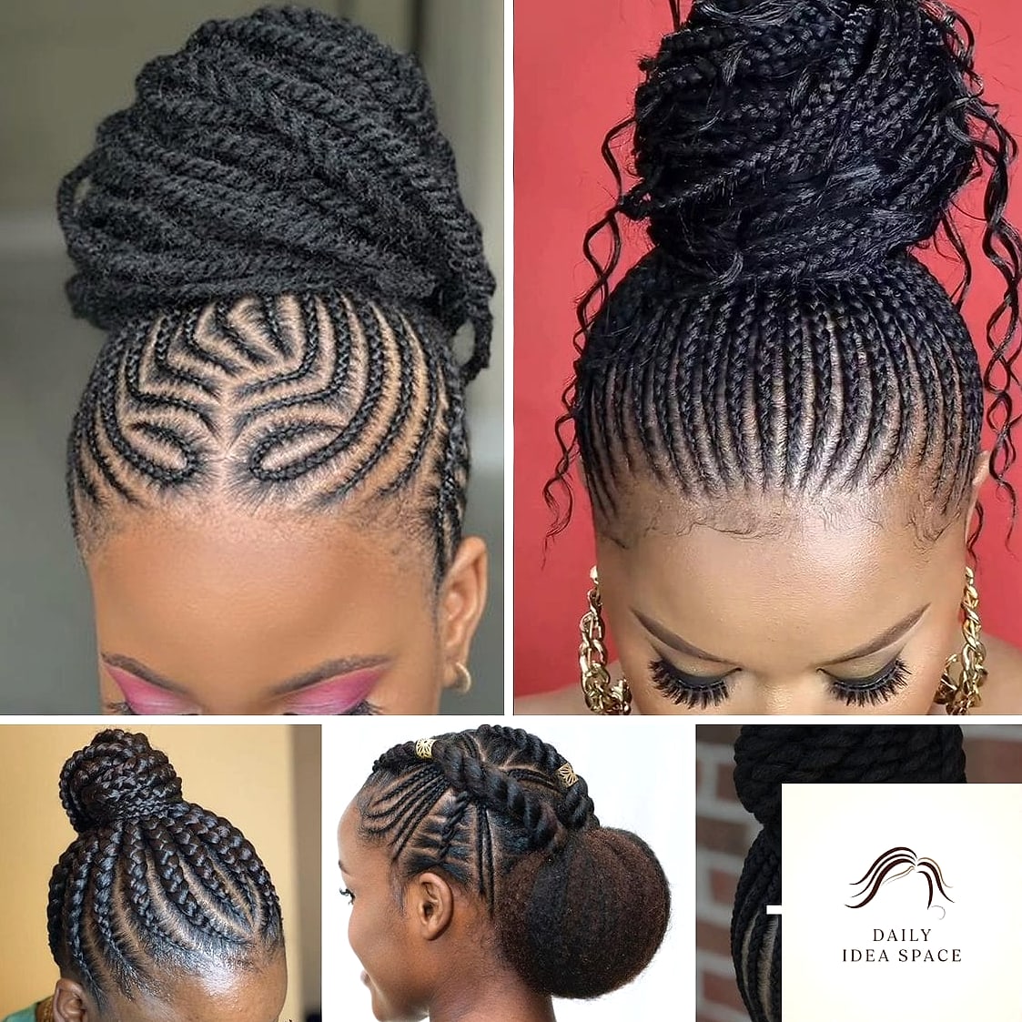 23 Cornrows Braids Inspo Ideas Worth Pinning Immediately 6 Cornrows into a High Bun