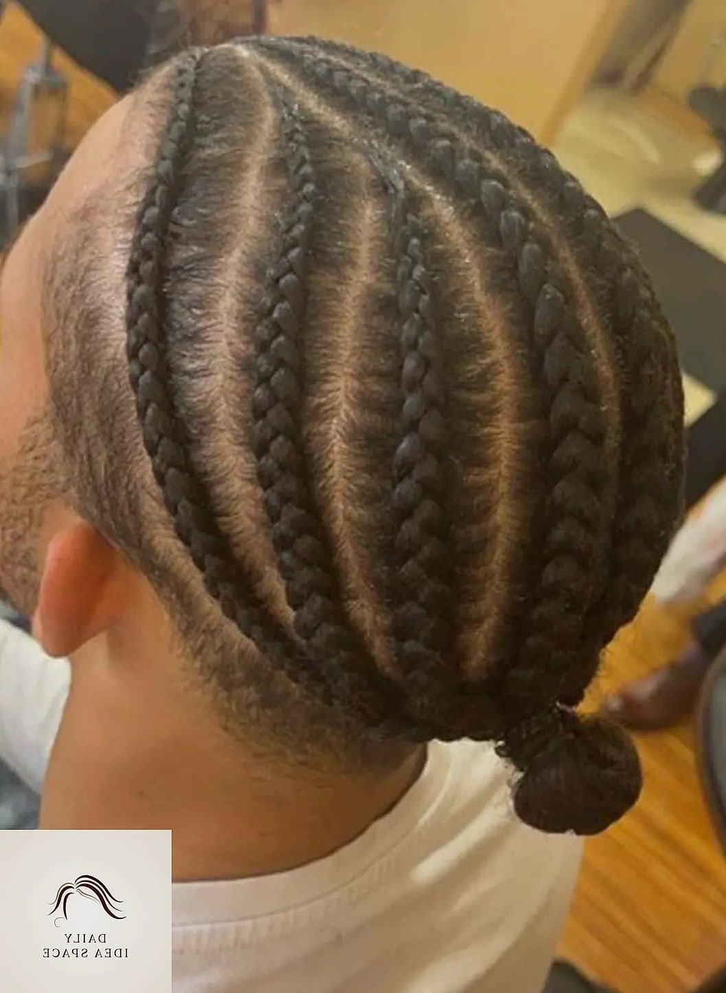 28 Cornrow Hairstyles For Men Looks You'll Want to Screenshot Immediately 4 Cornrows Into a Bun