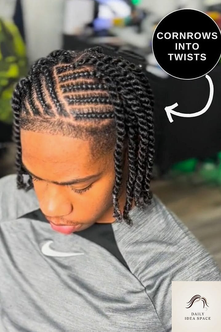 25 Braids For Men Ideas That Are Going Viral on Pinterest Right Now 23 Cornrows Into Twists