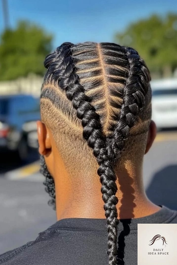 28 Cornrow Hairstyles For Men Looks You'll Want to Screenshot Immediately 19 Cornrows With Line Up