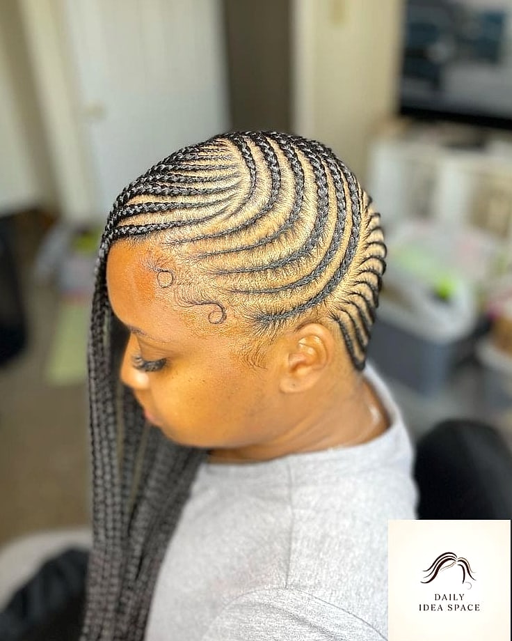 27 Cornrows Braids For Black Women Ideas Every Woman Needs to See 25 Cornrows with Metallic Foil Accents