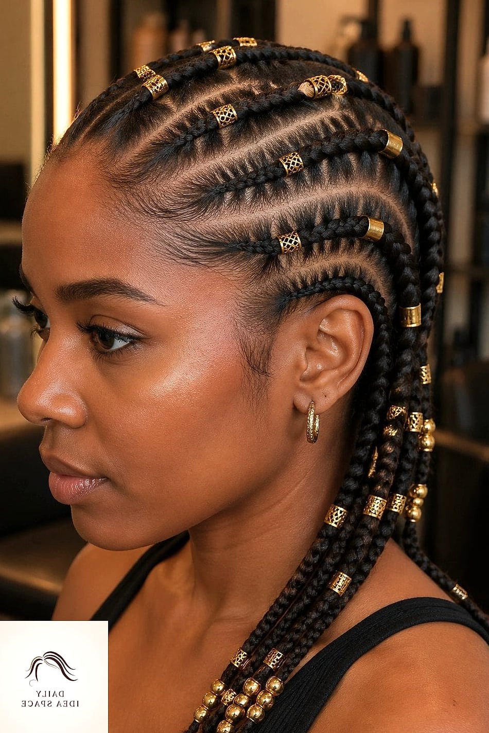 23 Big Cornrows Hairstyles Inspo Ideas Worth Pinning Immediately 24 Cornrows With Metallic Cuffs