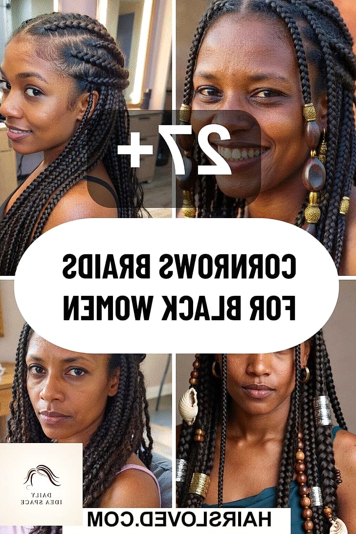 27 Cornrows Braids For Black Women Ideas Every Woman Needs to See 28 Cornrows with Natural Hair Left Out at the Crown