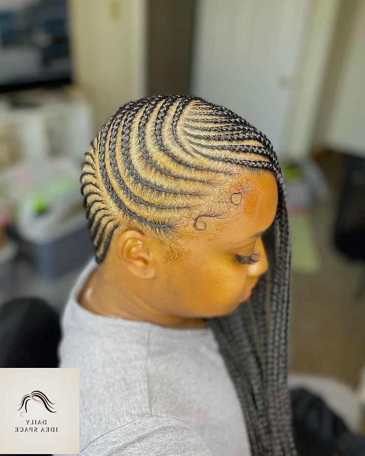 26 Cornrow Hairstyles For Black Women Ideas That Are Gorgeous and So Inspiring 10 Cornrows With a Side Part