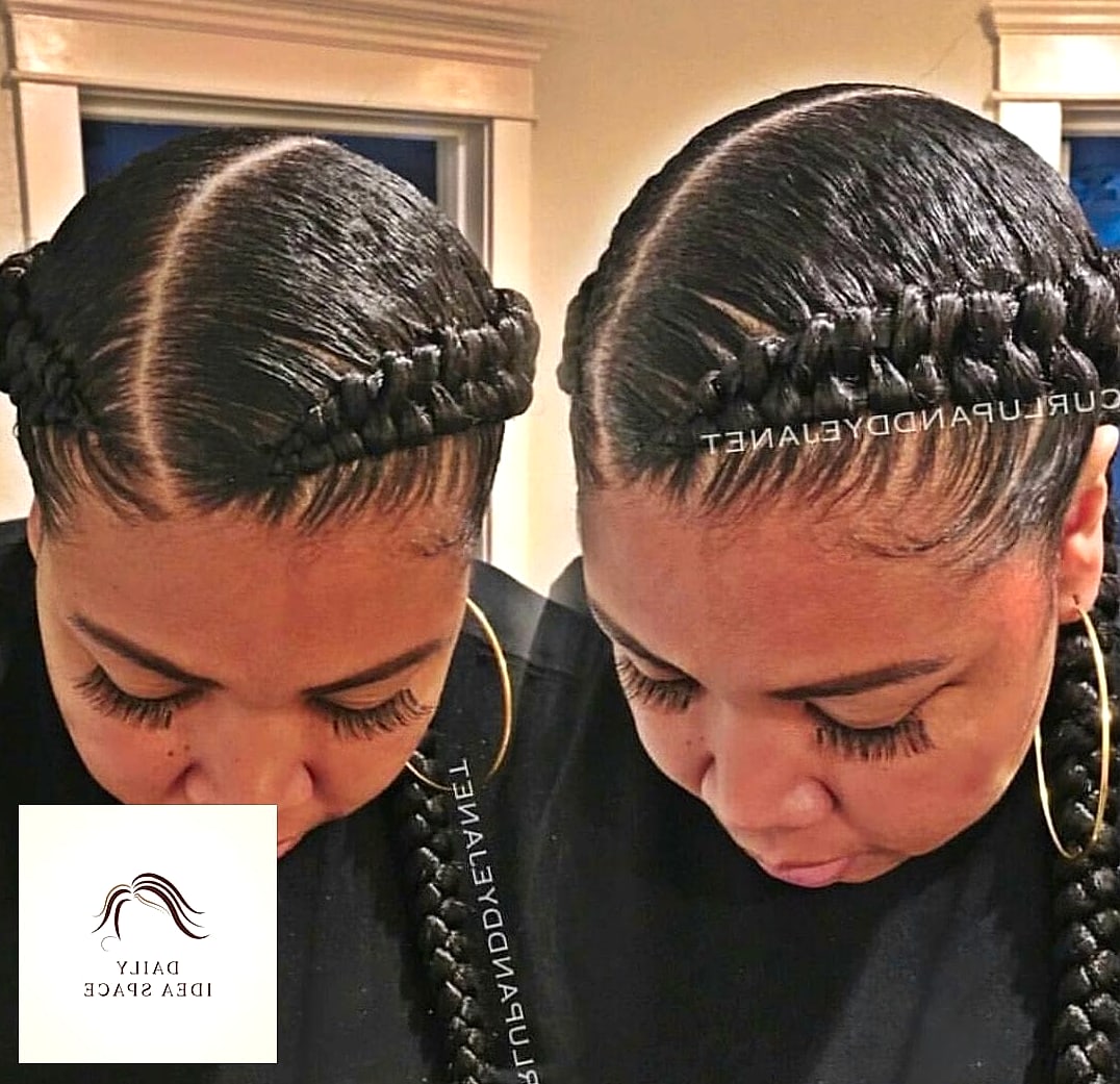27 Cornrows Braids For Black Women Ideas Every Woman Needs to See 20 Cornrows Styled into Twin Space Buns