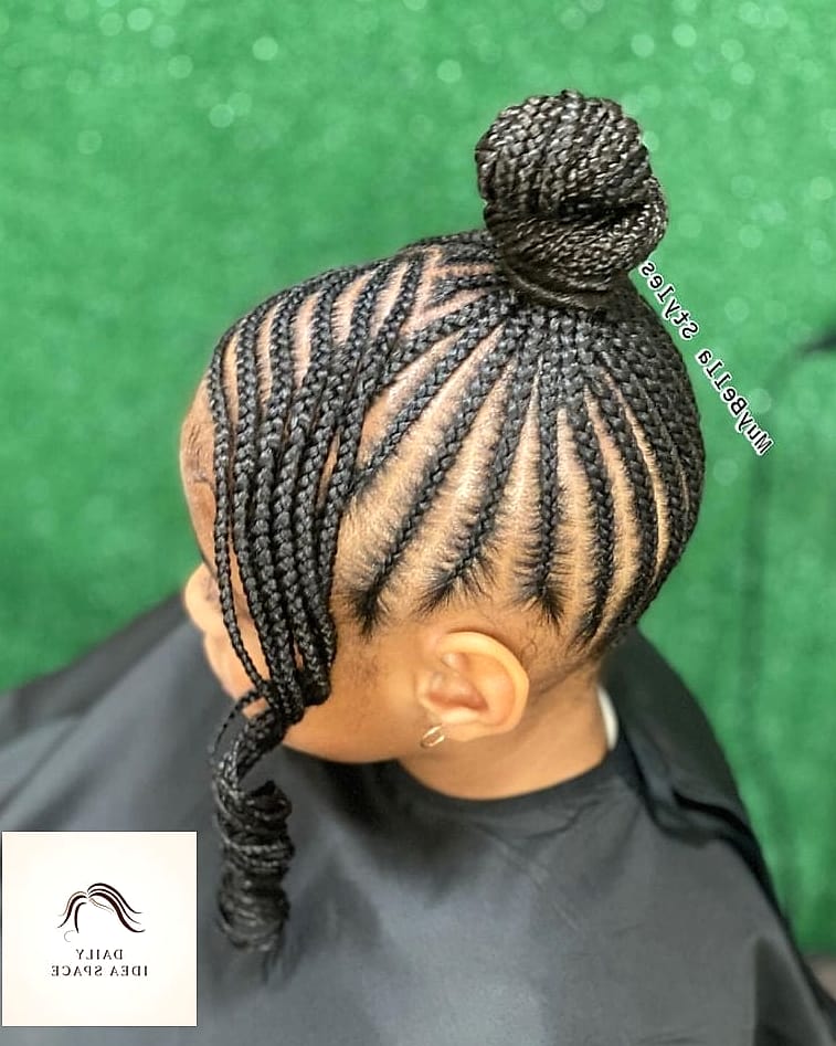 22 Cornrows Styles Ideas That Will Transform Your Look 19 Cornrows with a Top Knot