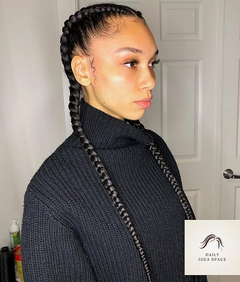 Cornrow-Style Pigtails