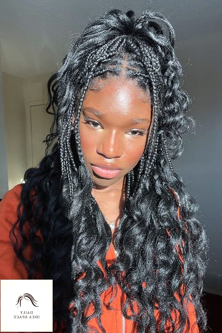 27 Boho French Curl Braids Ideas That Every Stylist Needs to See 16 Curly Boho Braids with Side Part