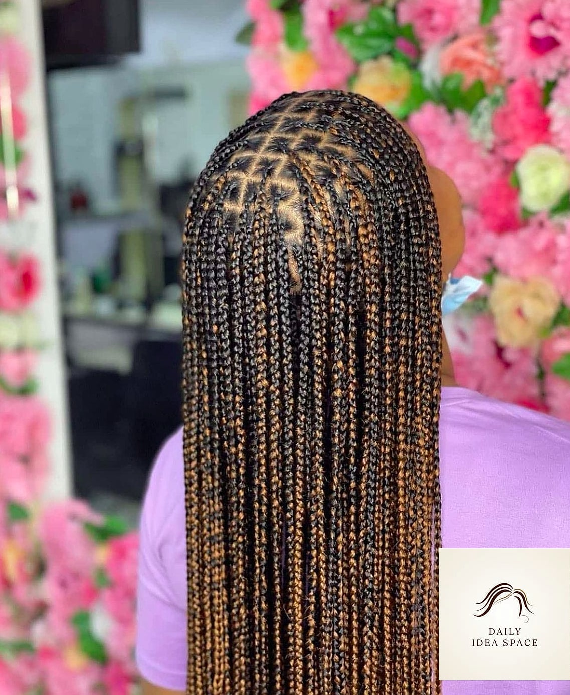 Deep Brown Braided Bun