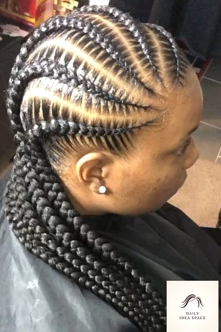 28 Stitch Braids Looks You'll Want to Screenshot Immediately 12 Diamond Pattern Stitch Braids