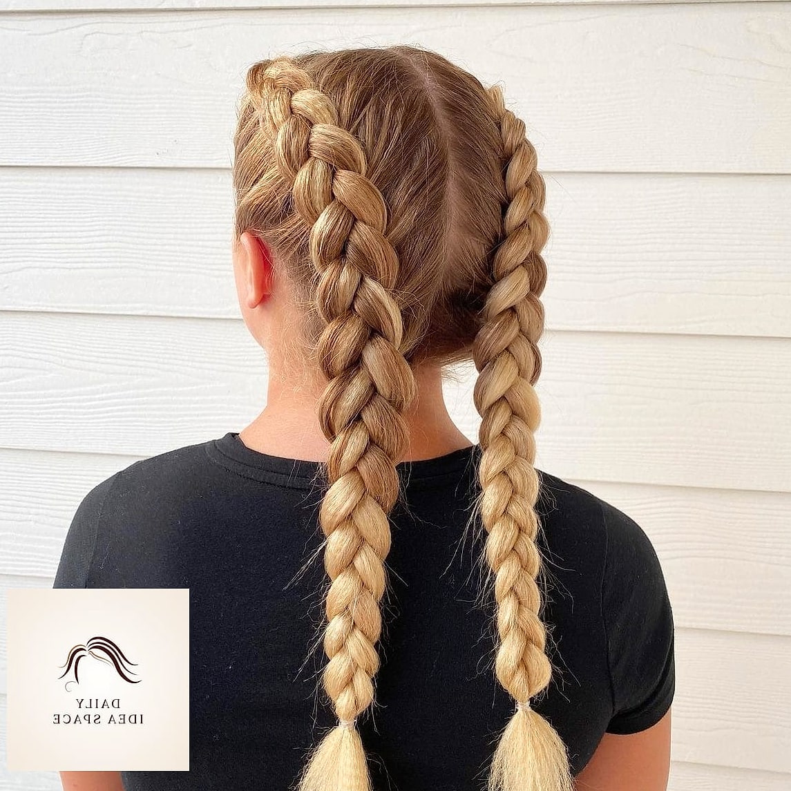 25 2 Braids With Weave Ideas That Are Going Viral on Pinterest Right Now 6 Double Dutch Braids With a Body Wave Weave