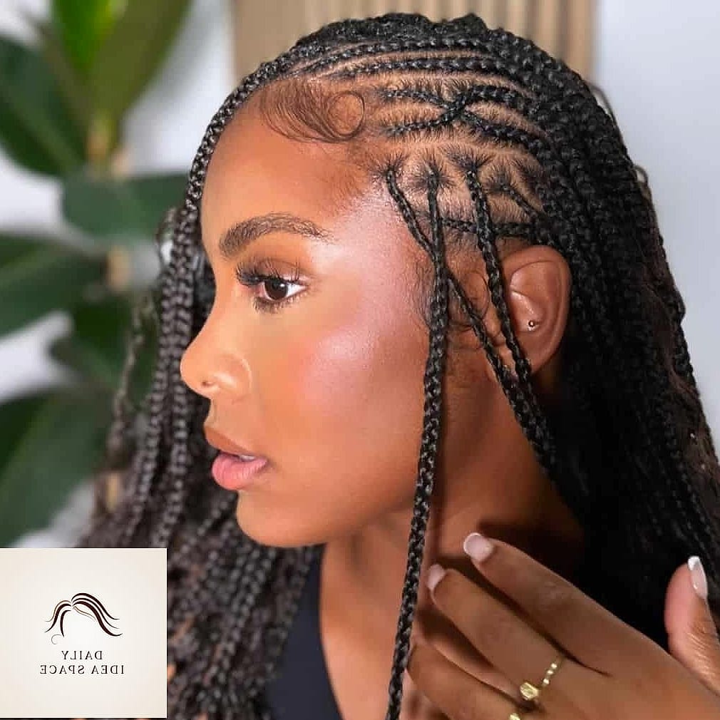 28 Flip Over Fulani Braids Looks You'll Want to Screenshot Immediately 4 Double Flip Fulani Braids