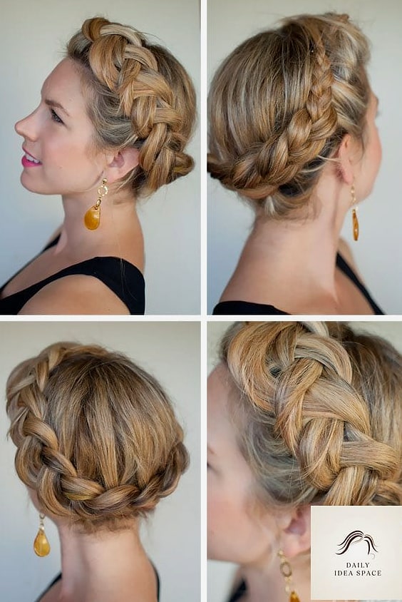 24 Cute Braided Hairstyles Ideas That Are Absolutely Stunning 8 Dutch Braided Crown