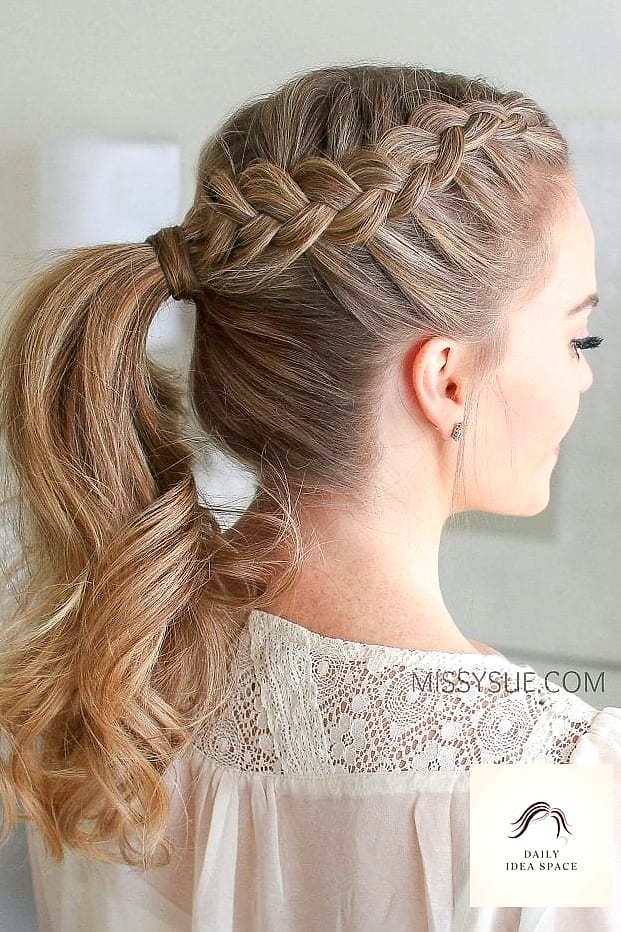 Dutch Braided Ponytail