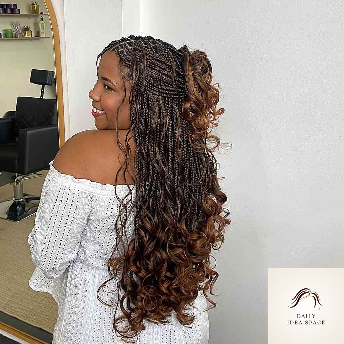 27 French Curls Braids Ideas That Every Stylist Needs to See 6 Elegant Long French Curls with Braided Accents