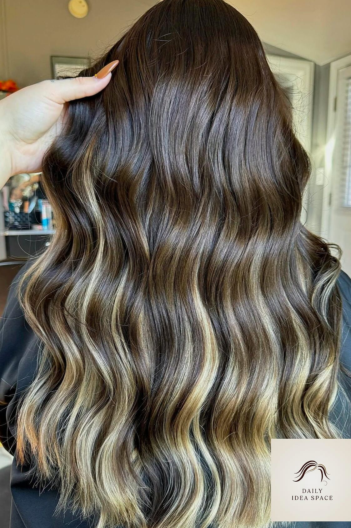 20 Peekaboo Hair Color Ideas That Are Breathtakingly Beautiful 10 Espresso Brown with Bright Orange Peekaboo