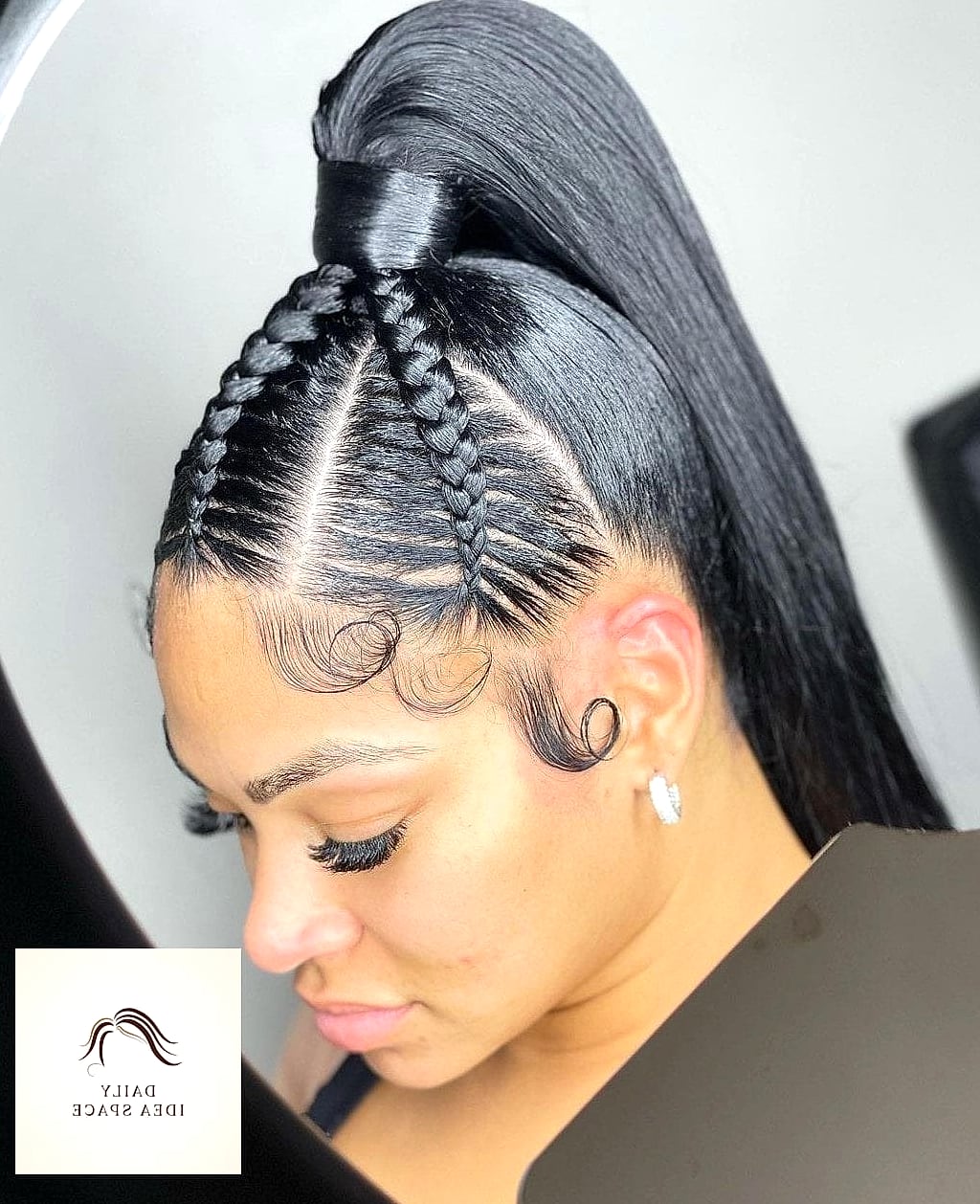 27 Straight Back Feed In Braids Ideas Every Woman Needs to See 17 Feed-In Braids into a High Ponytail
