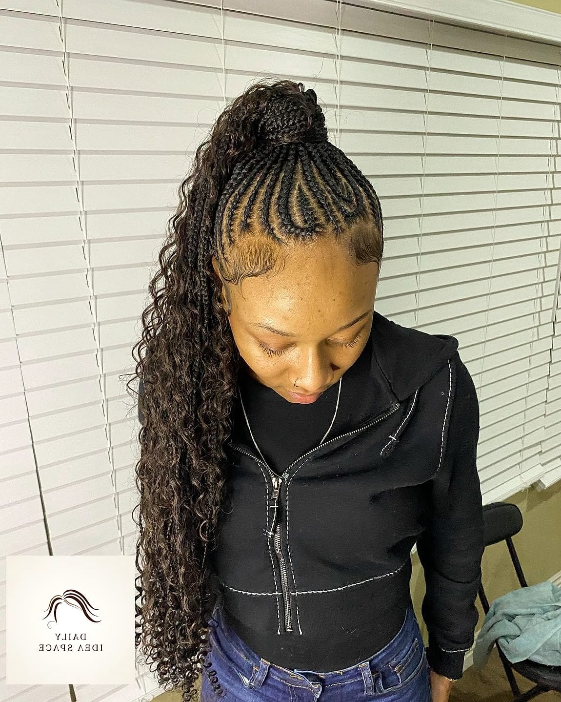 27 Straight Back Feed In Braids Ideas Every Woman Needs to See 22 Feed-In Braids for Natural Curly Hair