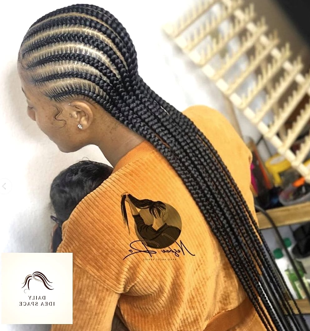 25 Straight Back Braids Ideas That Are Going Viral on Pinterest Right Now 17 Feed-in straight back braids