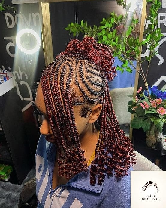 28 Flip Over Fulani Braids Looks You'll Want to Screenshot Immediately 12 Flip Over Fulani with Half-Up Style