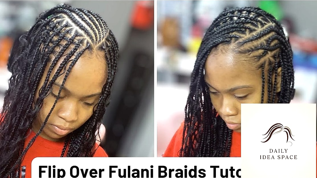 28 Flip Over Fulani Braids Looks You'll Want to Screenshot Immediately 22 Flip Over Fulani with Faux Locs Blend
