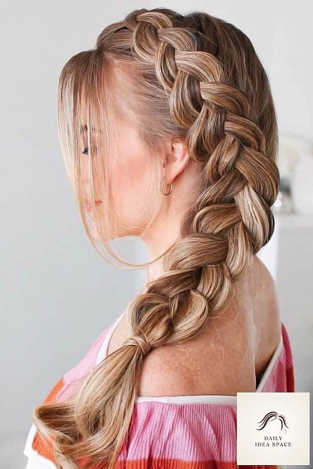 French Braid with Bangs