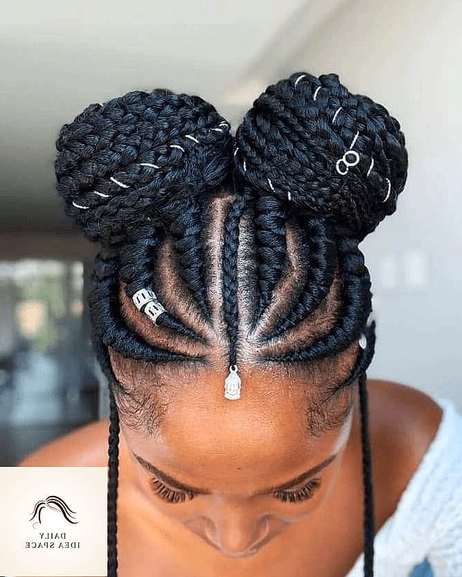 26 Fulani Braids Hairstyles Ideas That Are Gorgeous and So Inspiring 14 Fulani Braids Bun