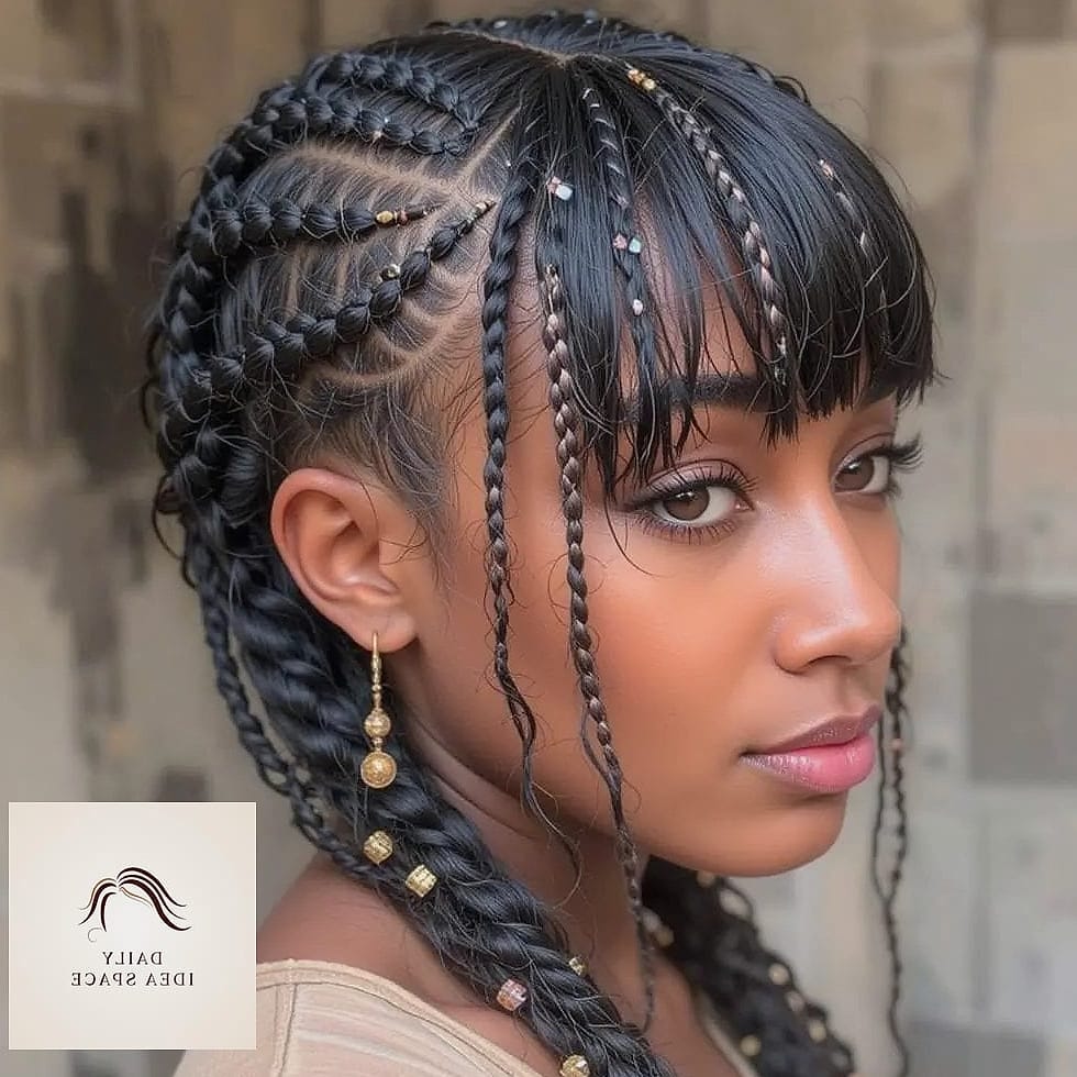 26 Fulani Braids Hairstyles Ideas That Are Gorgeous and So Inspiring 21 Fulani Braids With Bangs