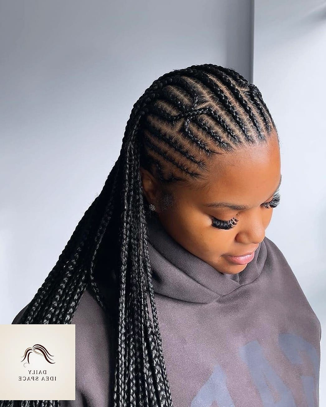 26 Fulani Braids Hairstyles Ideas That Are Gorgeous and So Inspiring 23 Fulani Braids With Cornrow Design
