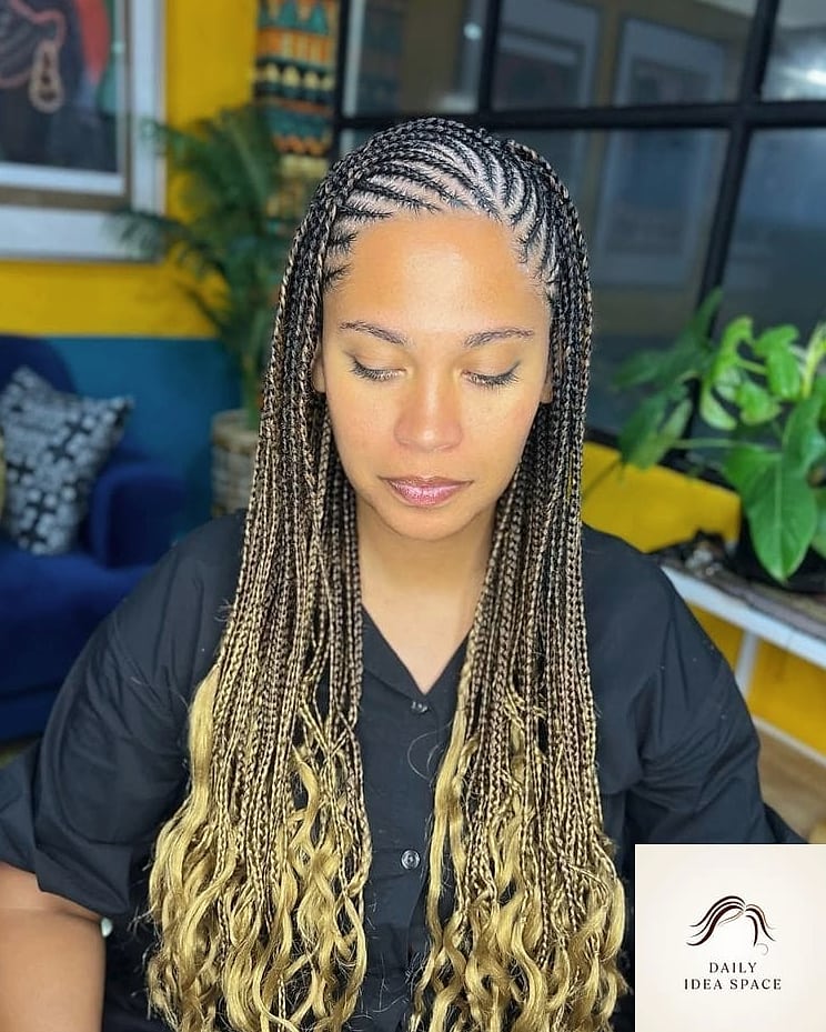 Fulani Braids with Ombre Color