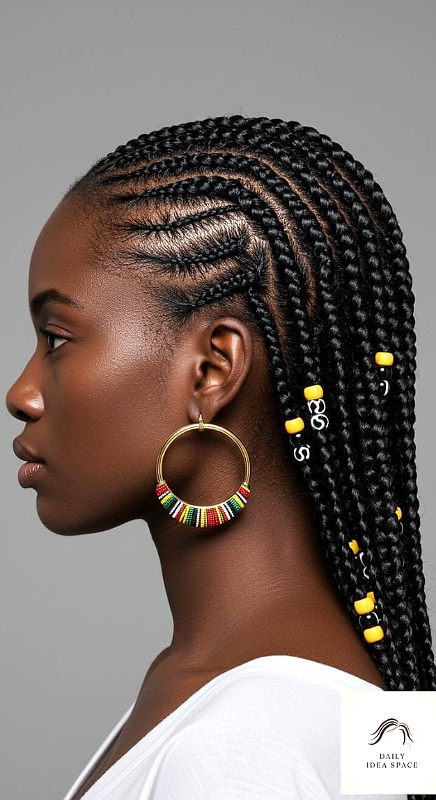 Fulani Braids with Statement Beads