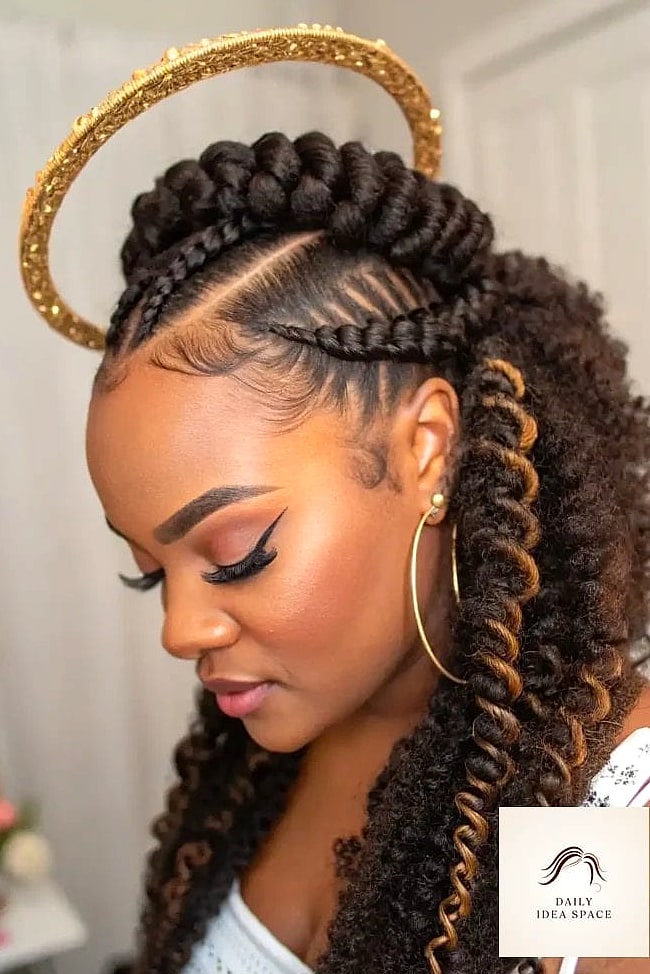 25 Fulani Braids With Curls Ideas That Are Dreamy and So Inspiring 18 Fulani Braids with Curly Halo Braid