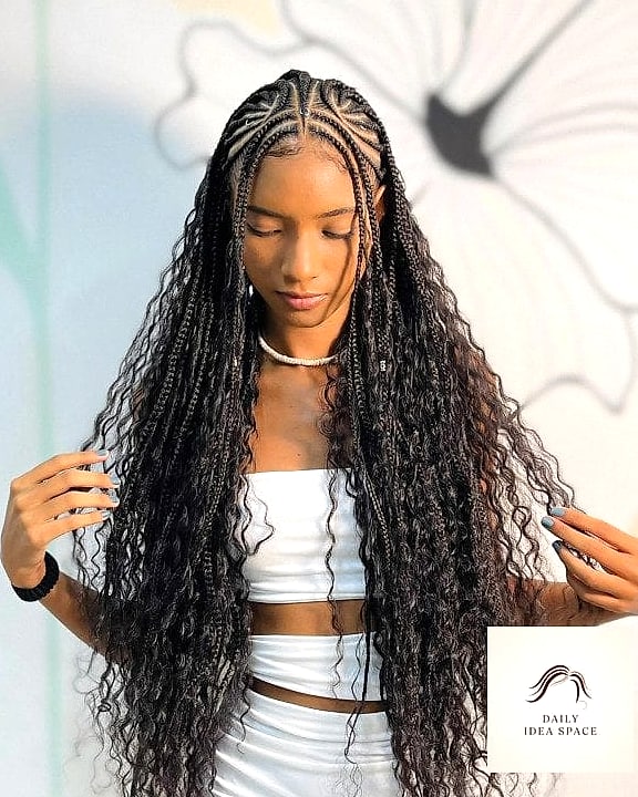 25 Fulani Braids With Curls Ideas That Are Dreamy and So Inspiring 21 Fulani Braids with Curly Fringe and Beads