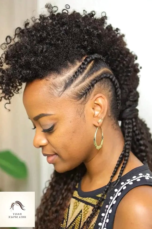 25 Fulani Braids With Curls Ideas That Are Dreamy and So Inspiring 22 Fulani Braids with Curly Mohawk