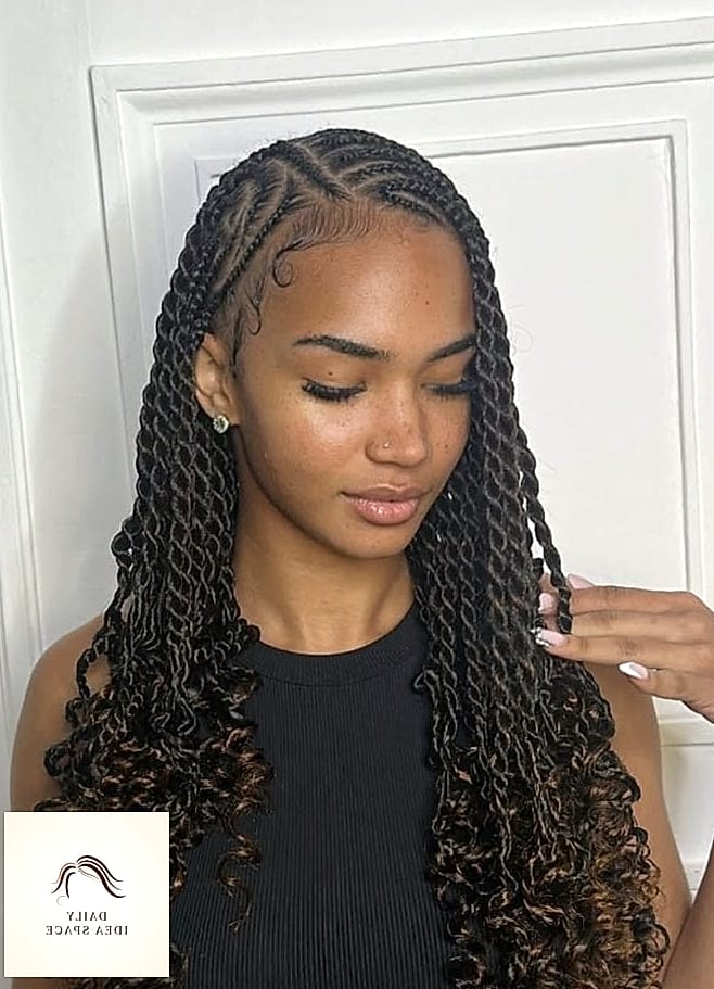 25 Fulani Braids With Curls Ideas That Are Dreamy and So Inspiring 26 Fulani Braids with Curly Micro Twists