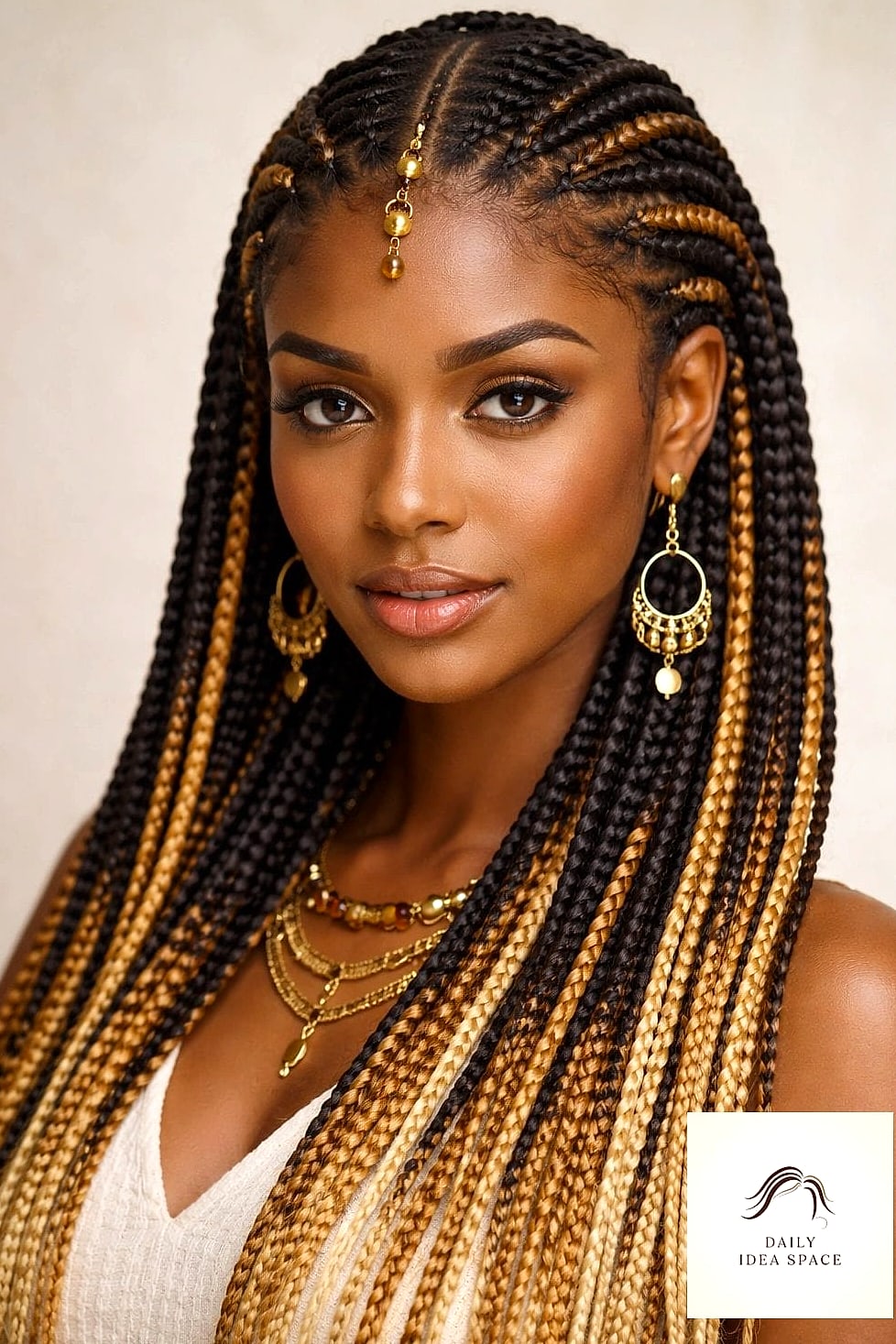 20 Braids For Black Hair Ideas That Are Breathtakingly Beautiful 8 Fulani Braids with Gold Cuffs