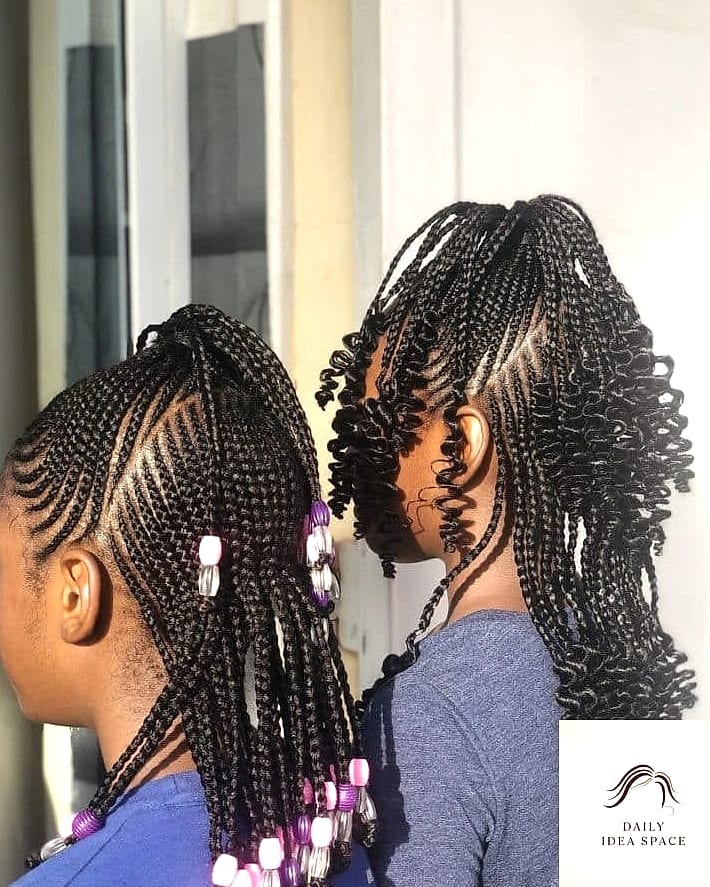 23 Braids For Kids Inspo Ideas Worth Pinning Immediately 11 Ghana Braids in a Side Sweep