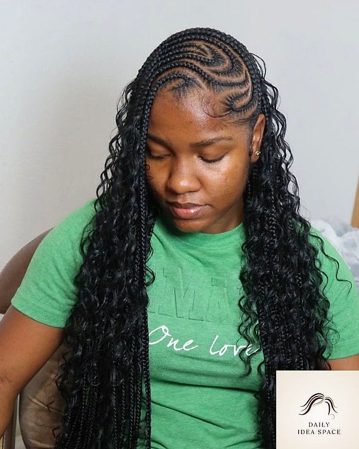 22 Ghana Braids Ideas That Will Transform Your Look 2 Ghana Braids With a Side Part