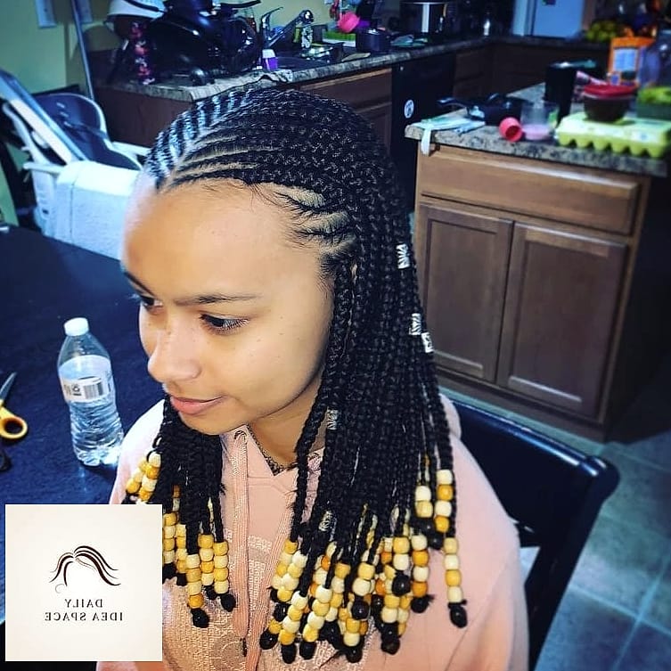 22 Ghana Braids Ideas That Will Transform Your Look 8 Ghana Braids With Beads