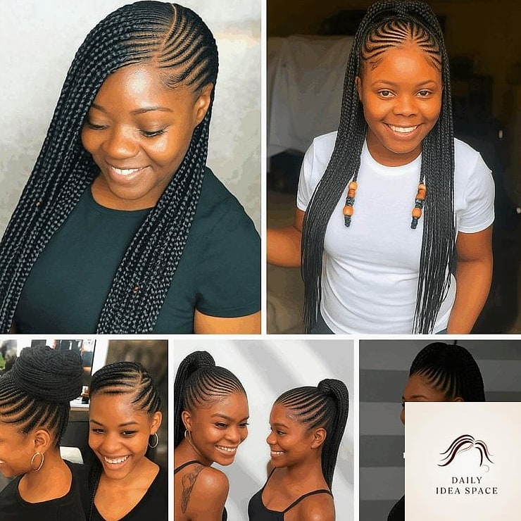 22 Ghana Braids Ideas That Will Transform Your Look 16 Ghana Braids With a Fringe