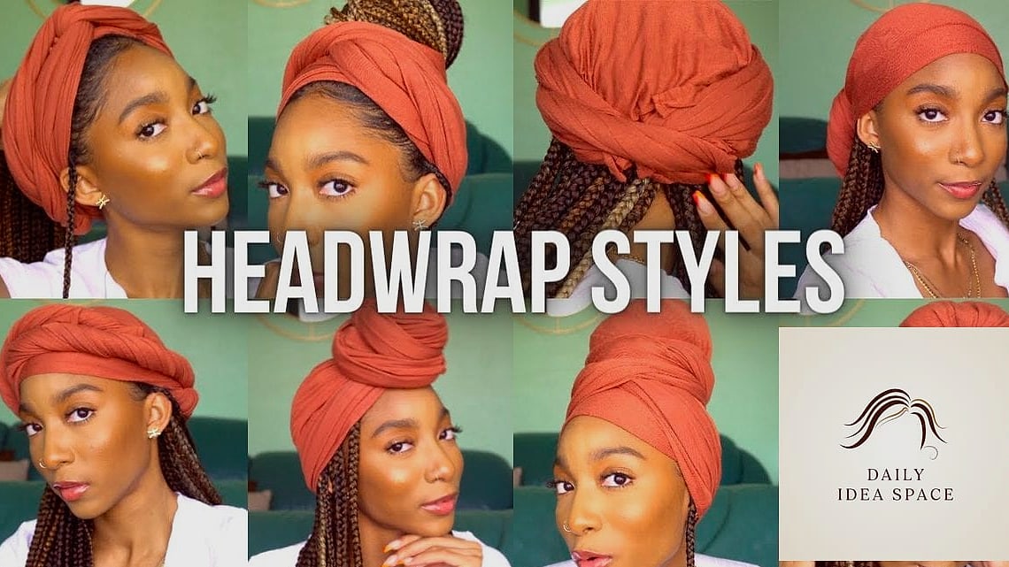22 Ghana Braids Ideas That Will Transform Your Look 17 Ghana Braids Wrapped in a Turban Style